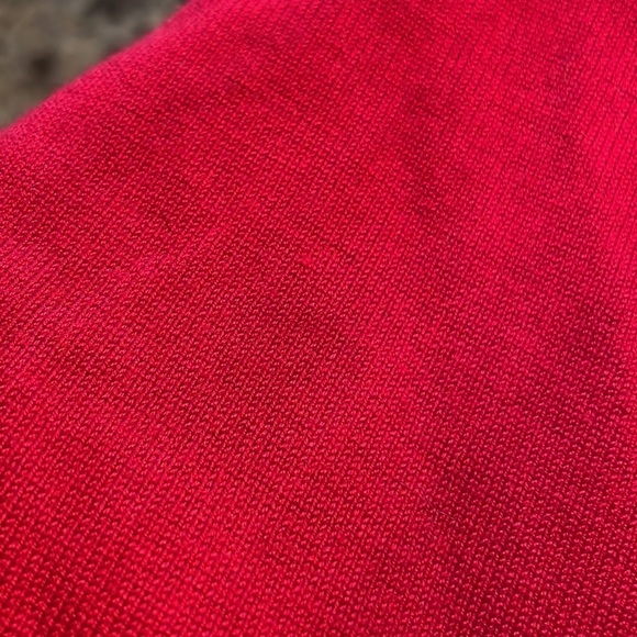 Cable And Gauge Red Rhinestone Zipper Front Sweater - Picture 8 of 9